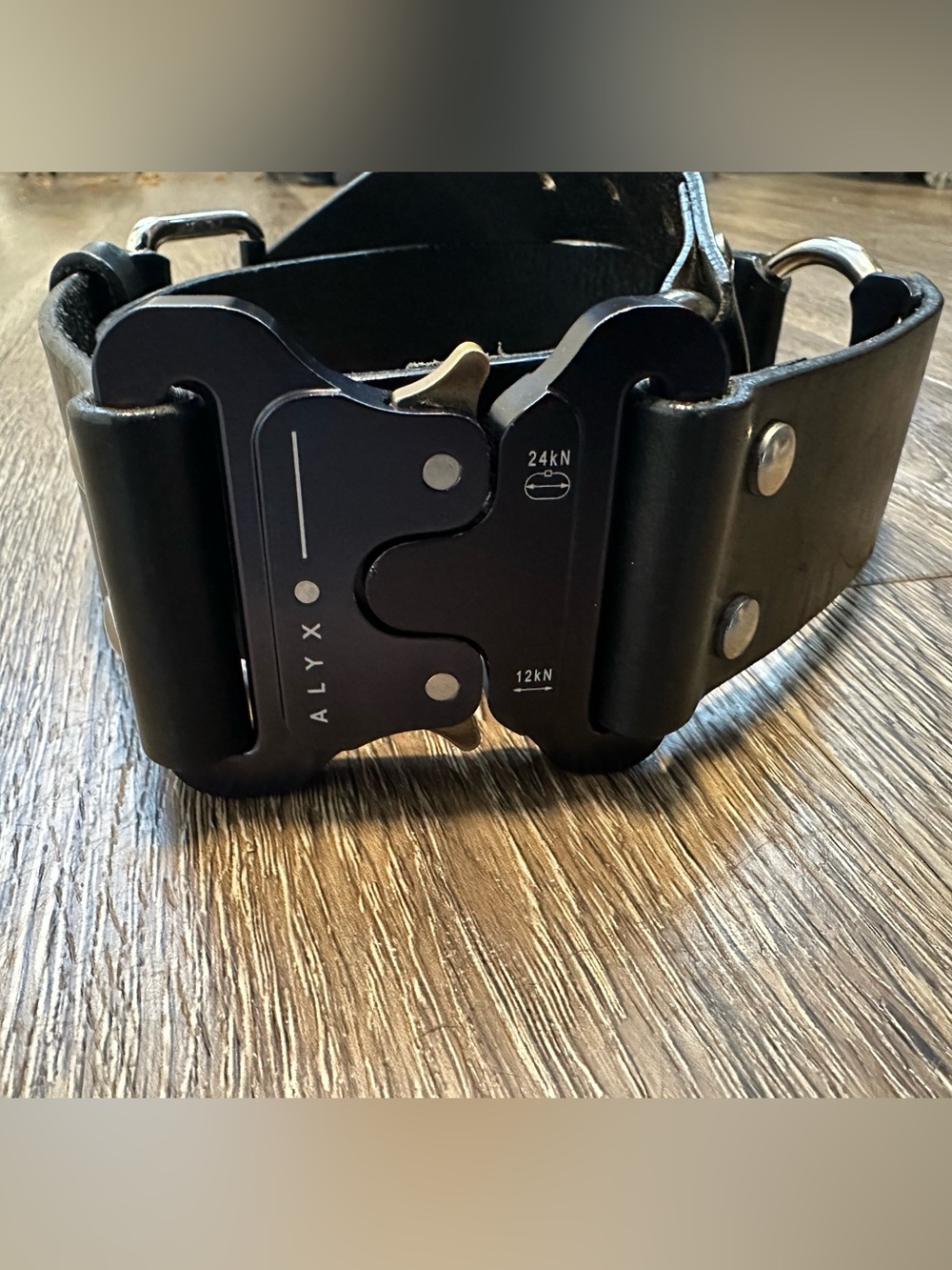 Alyx Black Leather Belt Sz M - Picture 2 of 7